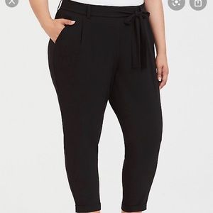 Torrid Black Tie Cigarette Pants